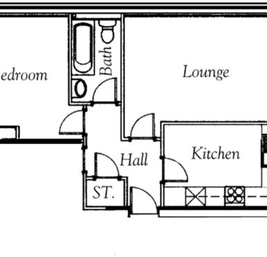 Floor plan 1 Bedroom