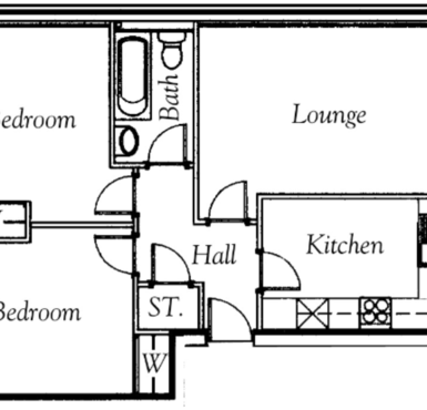 Floor plan 2 standard 2 bedroom
