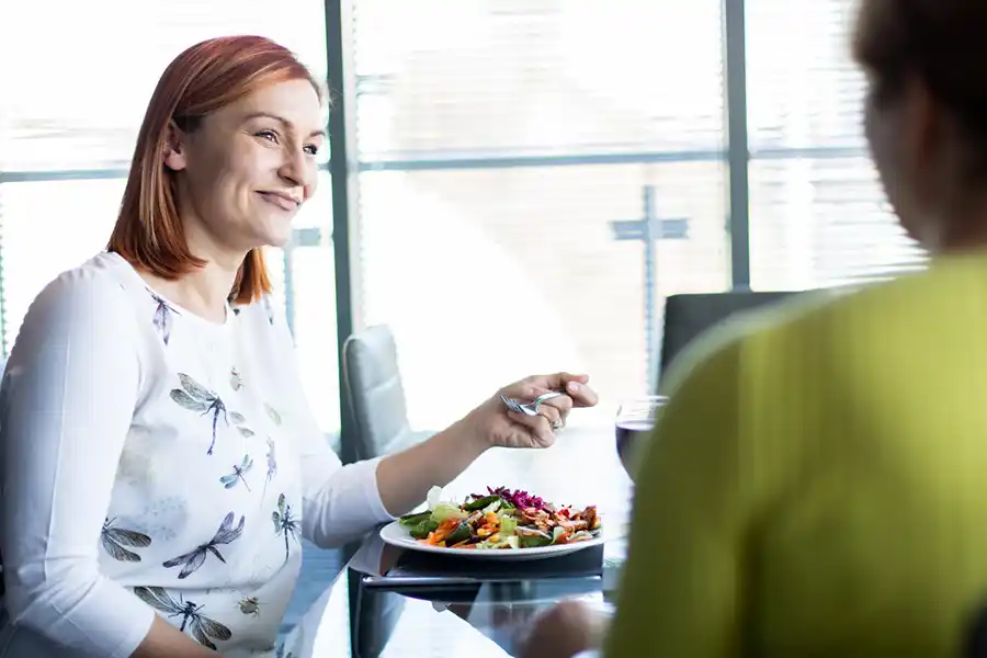 Dining at the Spires apartments Glasgow